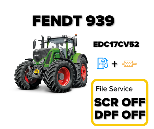 File Service Fendt 939 – AdBlue SCR & DPF OFF